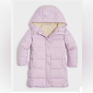 JCREW Crewcuts Girl’s Smoky Lilac Hooded Puffer Coat size L